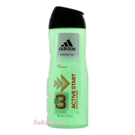 Sữa Tắm,Gội 3 In 1 Adidas Active Start (250ml/400ml)