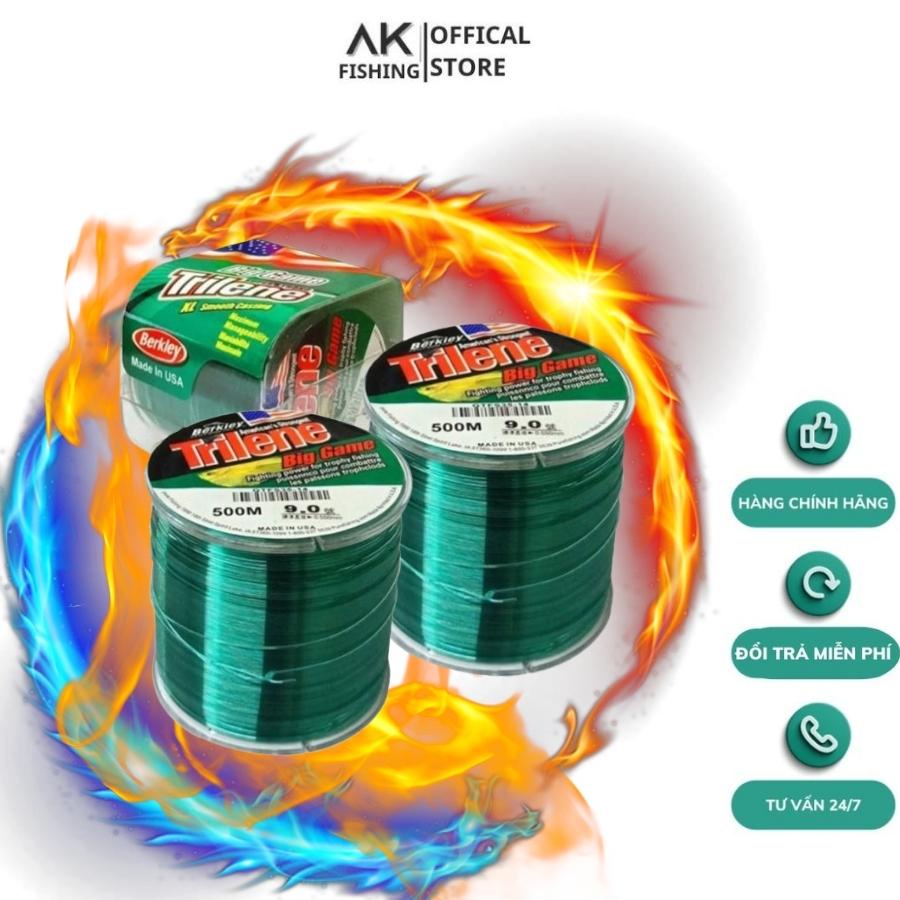 Cước câu cá siêu bền loại dài 500m hàng mỹ TRILENE Big game tàng hình cước câu cá hàng nhập khẩu chất lượng giá rẻ