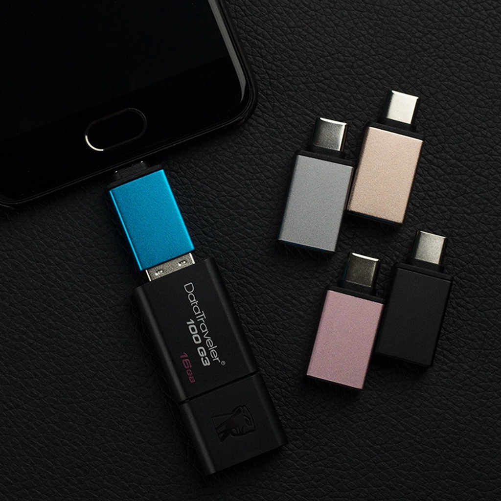 Giắc OTG chuyển USB 3.0 sang Type C hợp kim nhôm giành cho laptop, macbook, máy tính bảng, tablet, điện thoại