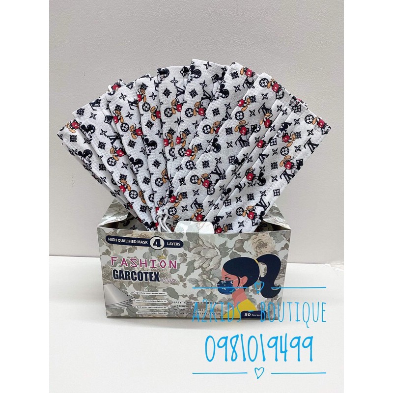 [Phiên Bản Giới Hạn] Khẩu Trang Cao Cấp 4 Lớp Họa Tiết Thời Trang FASHION GARCOTEX MASK ISO 9001 | BigBuy360 - bigbuy360.vn
