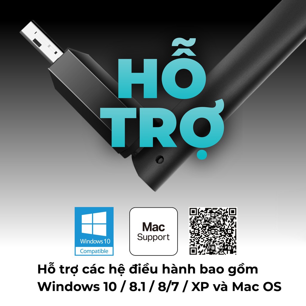 USB nhận WiFi TP-Link Băng tần kép AC600 Archer T2U Plus 1 Angten (200 – 433Mbps) | BigBuy360 - bigbuy360.vn