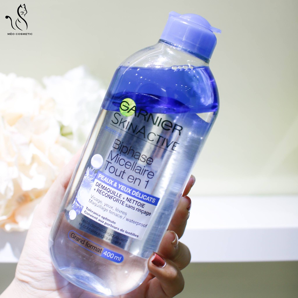 NƯỚC TẨY TRANG GARNIER SKIN ACTIVE ALL IN 1 tẩy được cả môi và mắt - Hàng nội địa nhập Đức