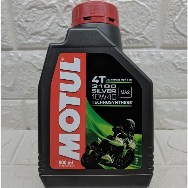 Nhớt tổng hợp Motul xe số 10W40 MA2 SM 3100 Silver (máy 4 thì 0.8L)