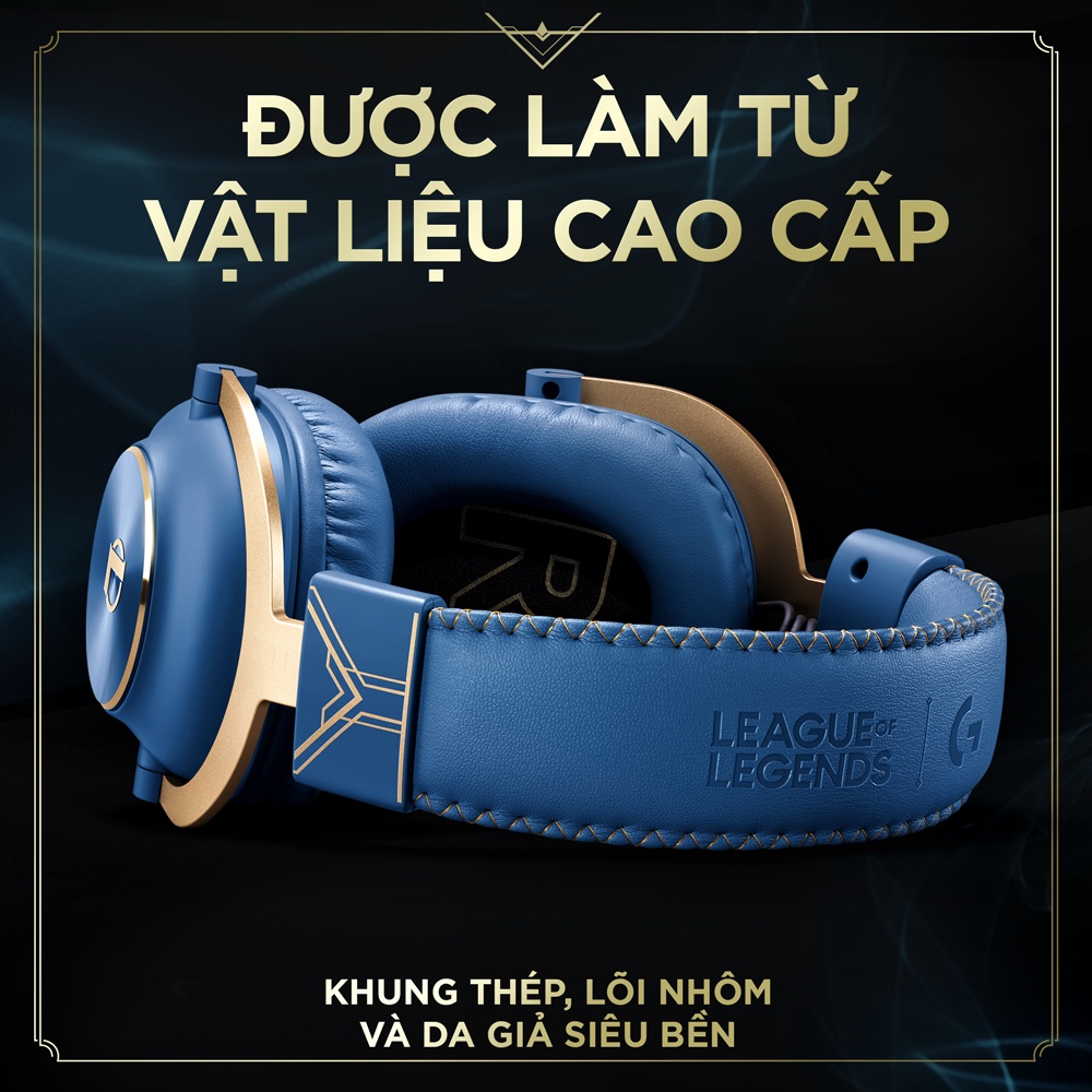 Tai nghe game Logitech G Pro X LOL League of Legends - Mic Blue Voice, âm thanh vòm