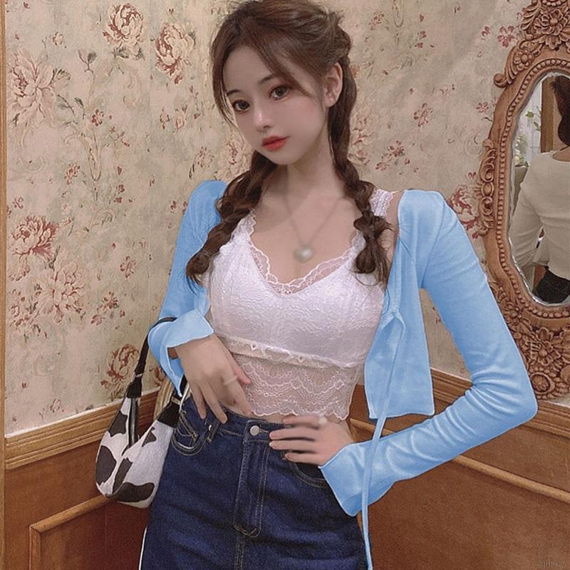 Áo khoác cardigan mỏng tay màu trơn phong cách Hàn Quốc trẻ trung cho nữ | BigBuy360 - bigbuy360.vn