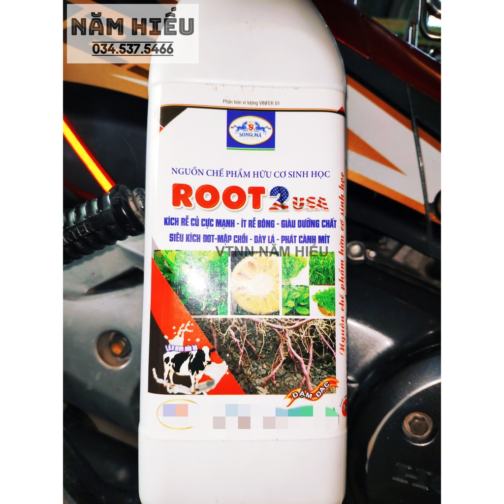 Hữu cơ ROOT 2 - Chai 1kg - Phân bón tưới Gốc rễ Giàu dưỡng chất cho hoa kiểng - Kích rễ cực mạnh - Siêu kích đọt