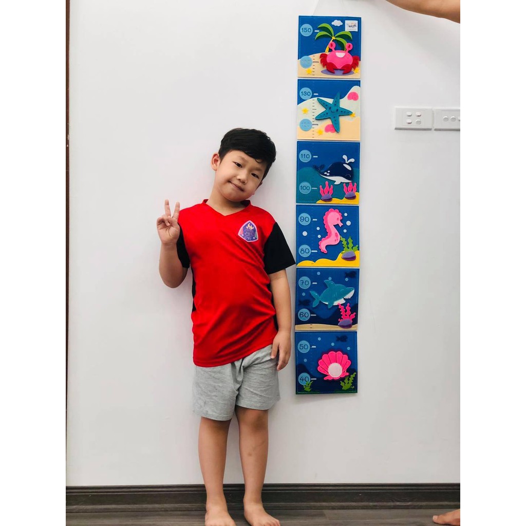 Thước Đo Chiều Cao vải dạ 2 in 1- tháo rời, tương tác được
