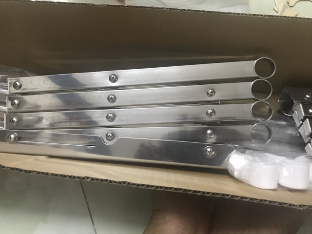 Giàn phơi thông minh  co giãn dài 2m inox 201 gồm 4 thanh phi 22mm -Giàn phơi co giãn thông minh