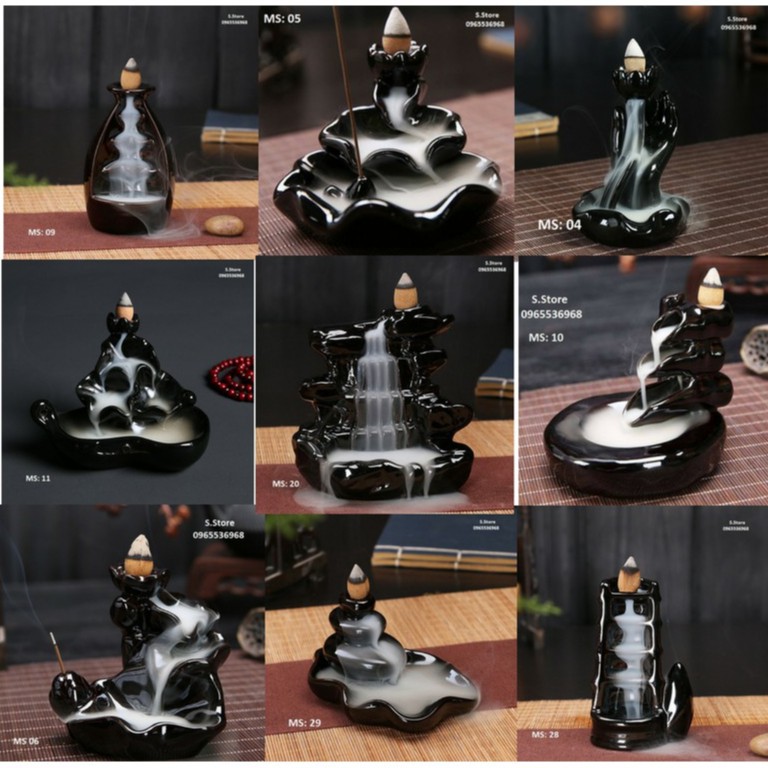 Thác Khói Trầm Hương TẶNG KÈM 10 NỤ TRẦM NGUYÊN CHẤT( Chọn mẫu bất kì theo mã số)