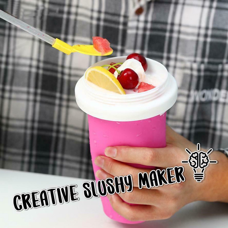 Slushy Maker Ice Cream Squeeze Peasy Slush Quick Cooling Cup Bình sữa lắc Sinh tố Tủ đông lạnh