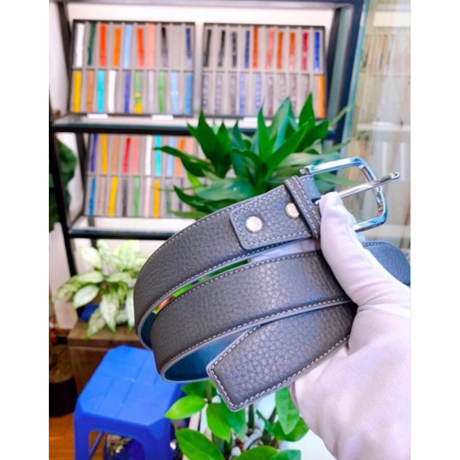 Dây nịt nam 100% da bò ý nhập cao cấp siêu mềm màu xanh