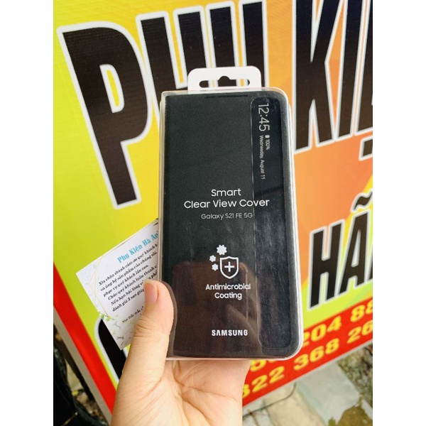 Bao Da S21 FE Smart Clear View Cover Chính Hãng Samsung Việt Nam Full Box Nguyên Seal