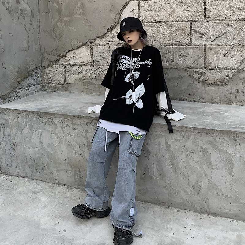 13992 Korean retro Harajuku style loose trend straight jeans | BigBuy360 - bigbuy360.vn