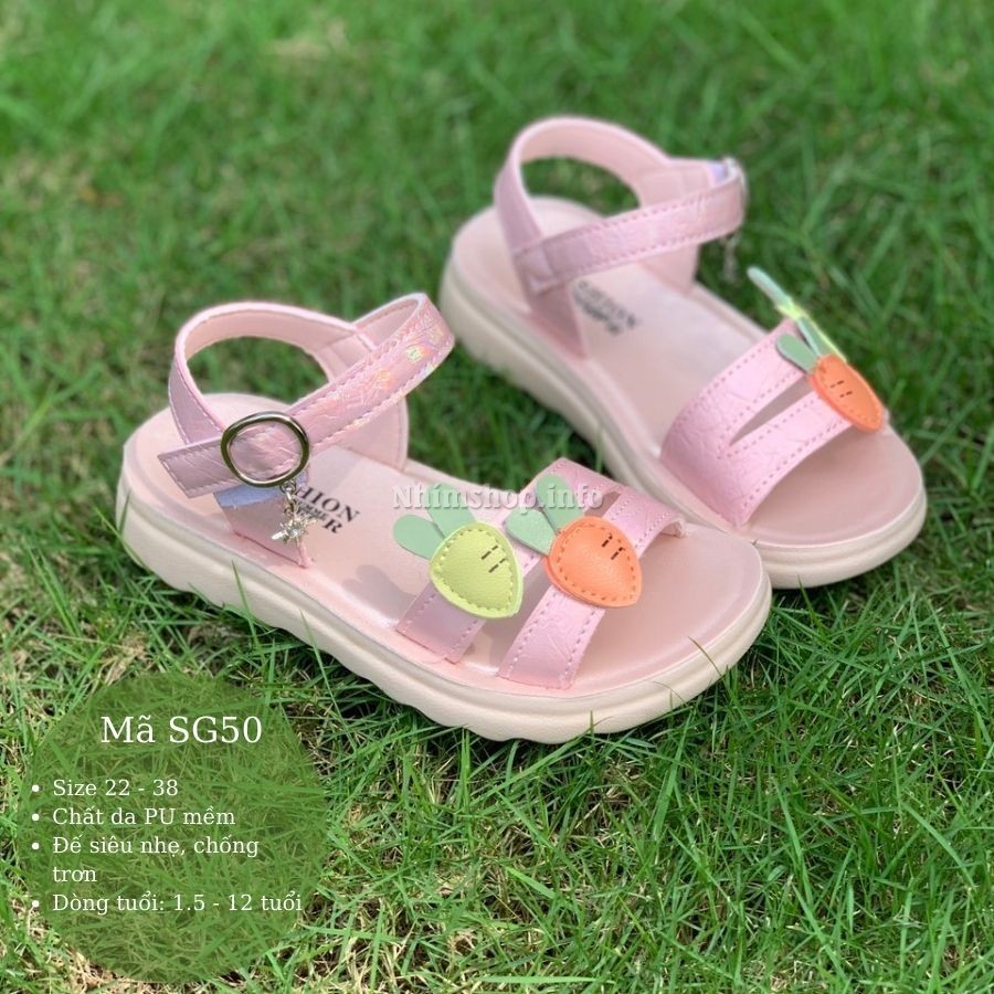 Dép sandal quai hậu thời trang bé gái LIMIBABY cho bé 1,2,3,4,5,6,7,8,9,10,11,12 tuổi đi học đi chơi SG50