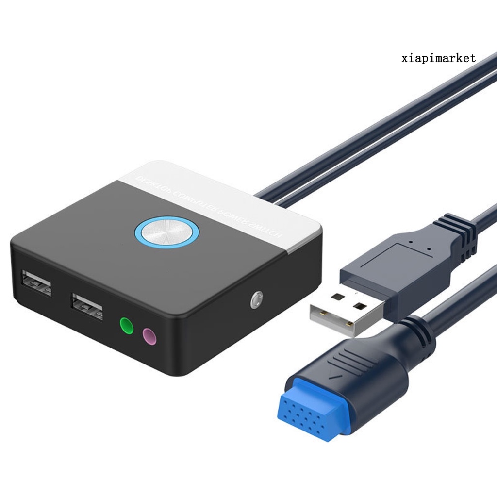 LOP_Double USB Ports 2 Audio Interfaces Desktop Computer Case Power Supply Switch