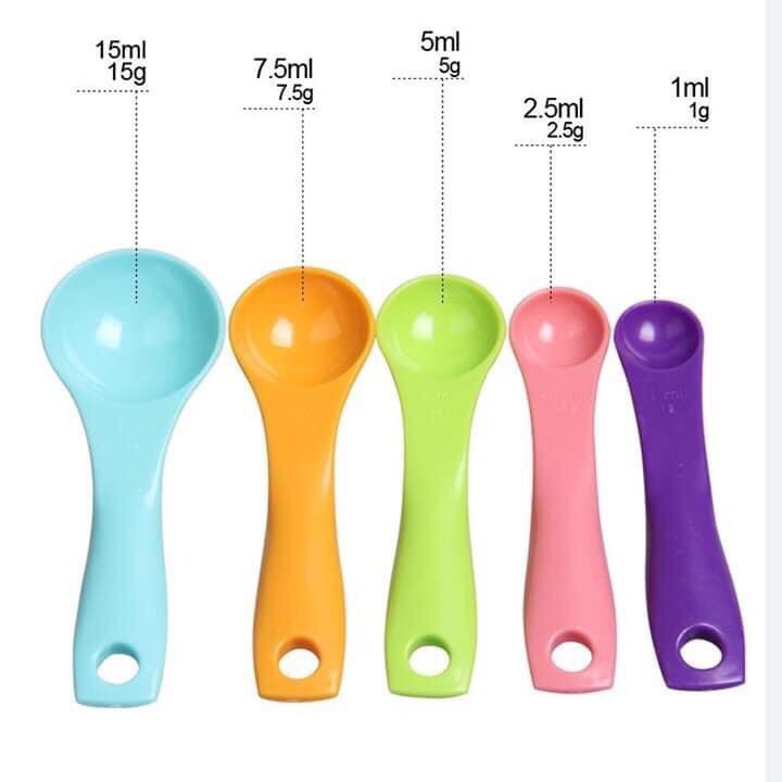 Bộ Thìa Đong Set 5 Món Đo Lường, Định Lượng
