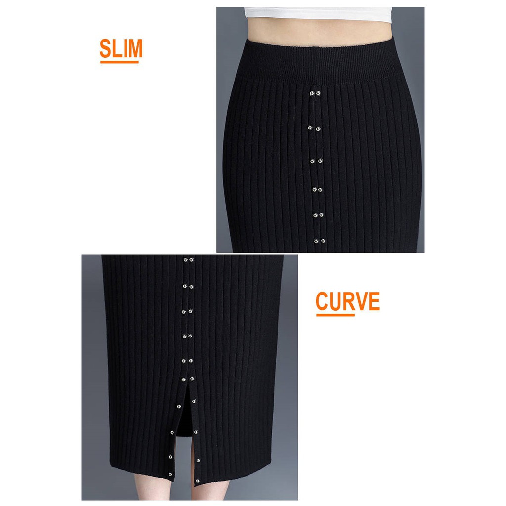 [SẴN HÀNG] Váy len dáng bút chì đính cúc Dài 70cm Chất len đẹp, không nhão, xù | BigBuy360 - bigbuy360.vn