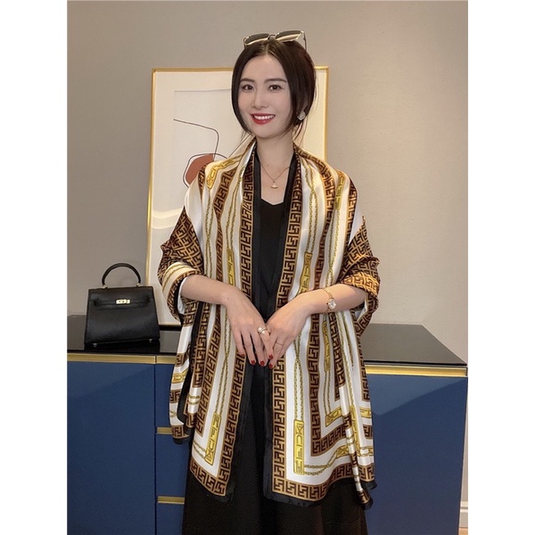 Khăn choàng cổ lụa cao cấp size 90x180cm