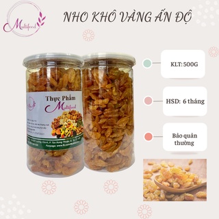 0.5kg nho khô vàng ấn độ loại 1 | multifood