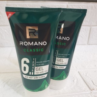 Combo 2 Tuýp Gel Tạo kiểu tóc giữ nếp siêu cứng Romano Classic 150g