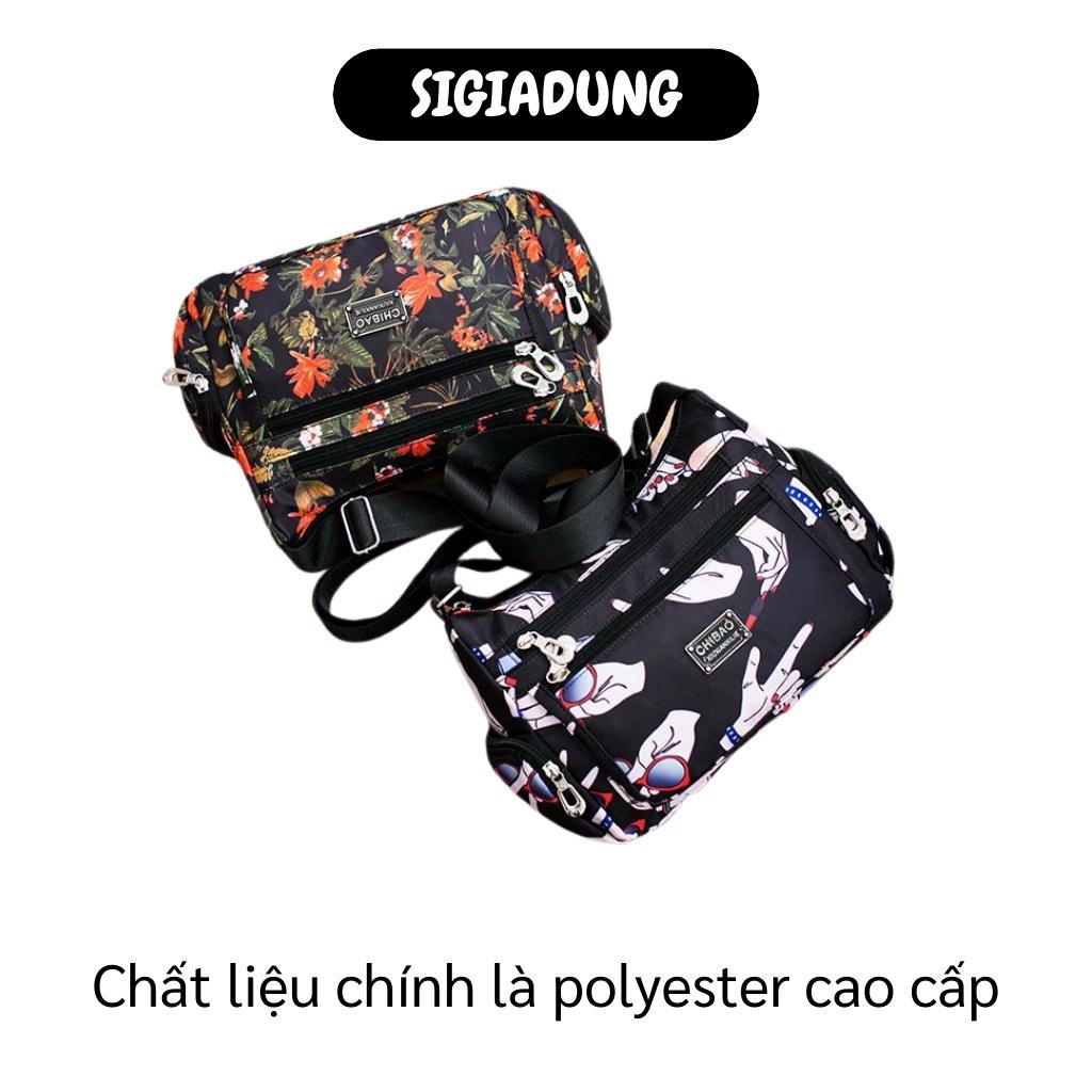 [SGD] Túi Đeo Chéo Cỡ Lớn - Túi Du Lịch Chống Thấm Nước, Nhiều Ngăn Họa Tiết Hoa 7318