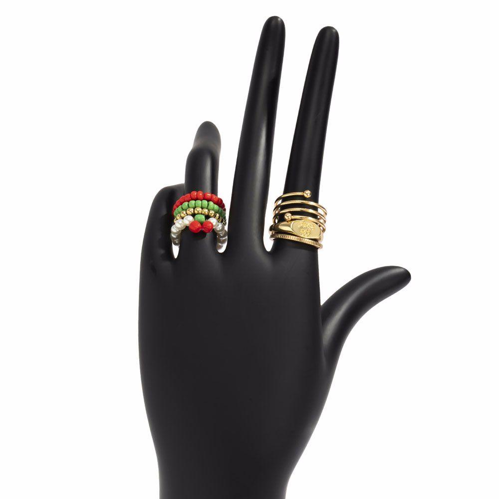 Bộ 7 Nhẫn Đeo Tay Co Giãn Nhiều Lớp Phong Cách Vintage|Nhẫn Hở Hợp Kim Màu Sắc Xinh Xắn