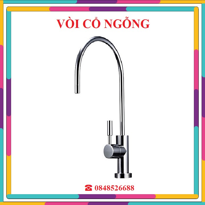 Vòi Gạt Cổ Ngỗng Inox  Cho Máy Lọc Nước R.O, vòi nối nhanh