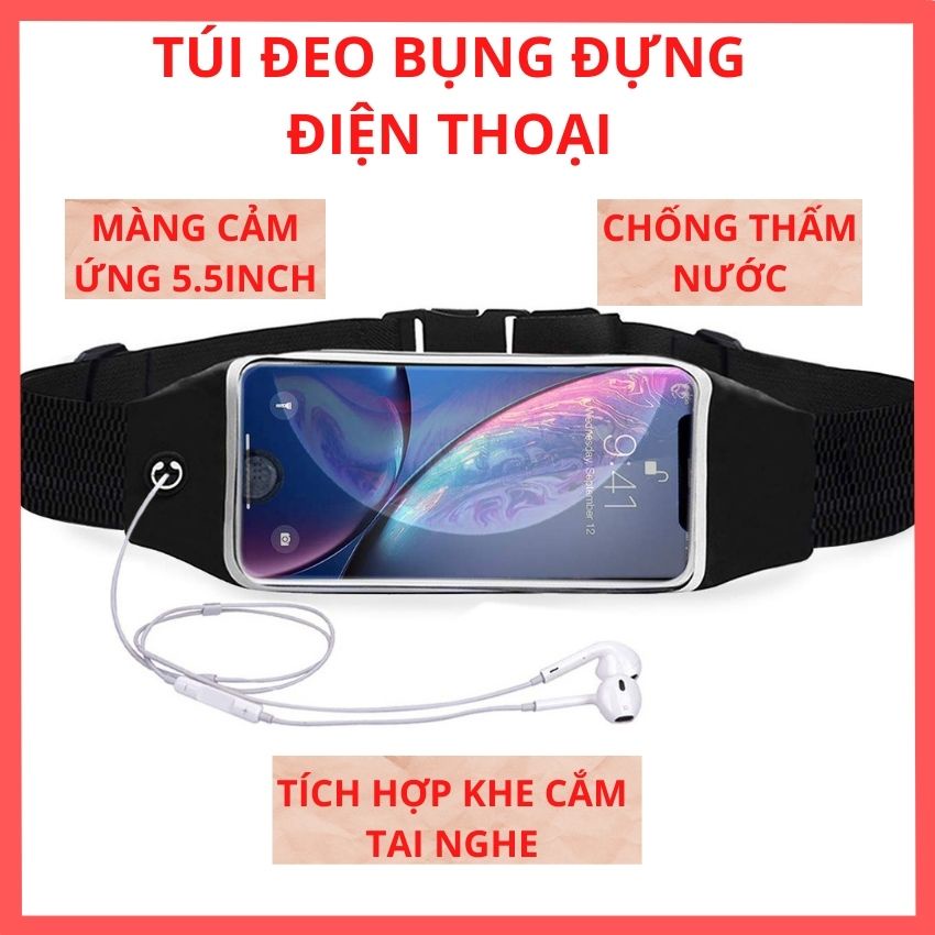 Túi Đeo Bụng Đai Đeo Ngang Hông Đựng Điện Thoại Đi Tập, Đi Xe, Chạy Bộ, Leo Núi-NLTĐT01