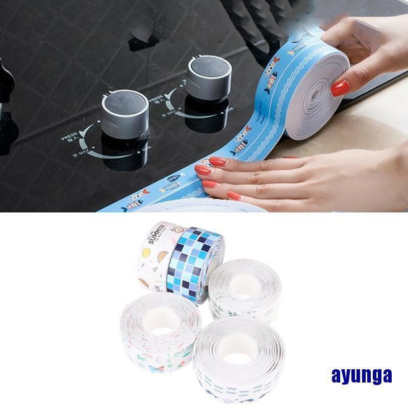 Băng Dính Dán Viền Bồn Rửa Chén Chống Thấm Nước Dán Cạnh Bếp Trang Trí