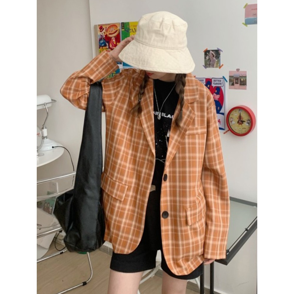 (Hàng Đẹp)Ảnh thật 4 hình cuối-HC317.Áo blazer kẻ caro xuân hè phiên bản mới Hàn Quốc | BigBuy360 - bigbuy360.vn