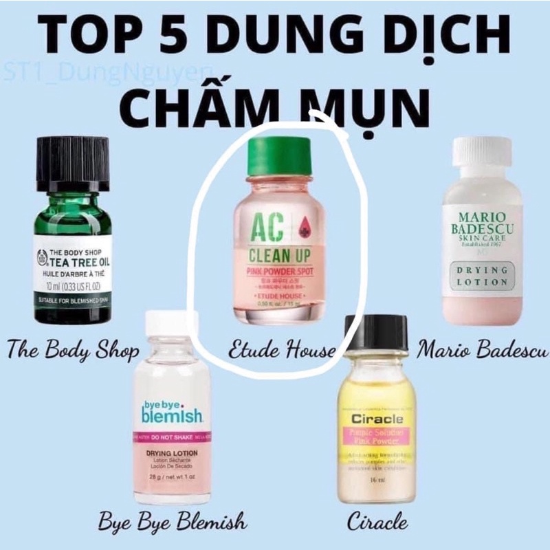 Chấm Mụn Etude House AC Clean Up Pink Powder Spot 15ml