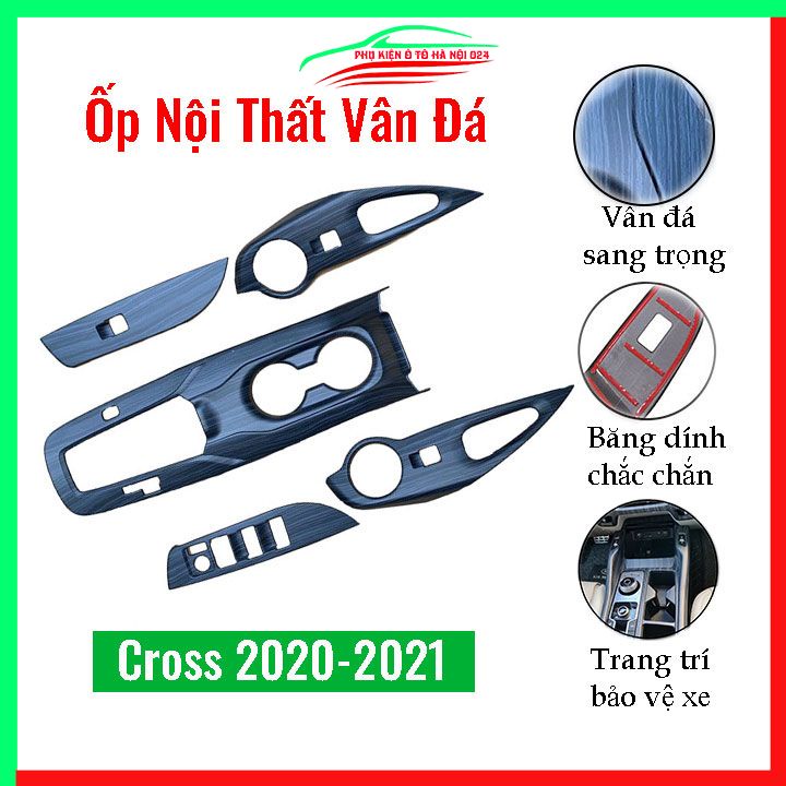 Ốp nội thất cho xe ô tô Cross 2020-2022 vân đá nhựa ABS bảo vệ chống trầy xước và làm đẹp xe