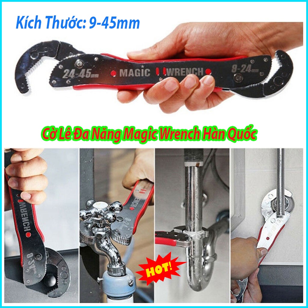 Hót NhấtCờ Lê Mỏ Lếch Sửa Chữa Đa Năng Magic Wrench 9-45mm - Mở Được Nhiều Loại Ốc - Nhiều Kích Cỡ khác Nhau