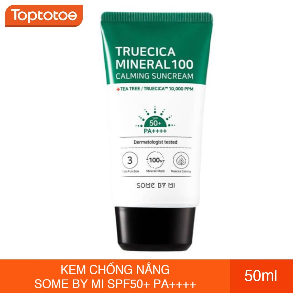 Kem Chống Nắng Some By Mi Truecica Mineral 100 Calming Suncream, SPF 50+ PA++++ 50ml