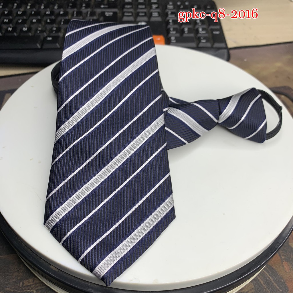 Cavat nam 8cm thắt sẵn dây kéo hàng 3 lớp lót silk mẫu mới 2020 dành cho trung niên loại 1 Giangpkc Q1-Q18