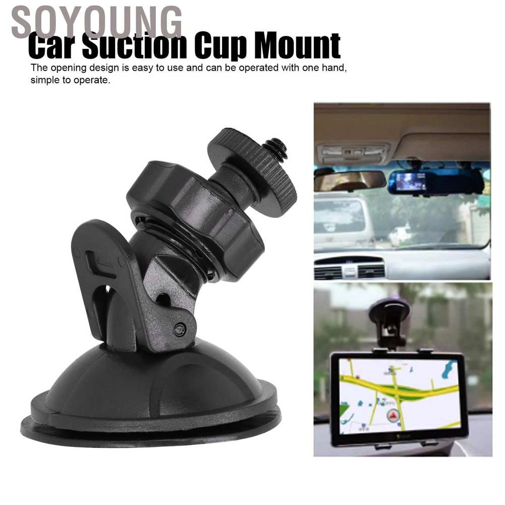 Giá đỡ máy ảnh có giác hút 1/4 inch màu đen gắn kính chắn gió xe hơi cho DV GPS | BigBuy360 - bigbuy360.vn