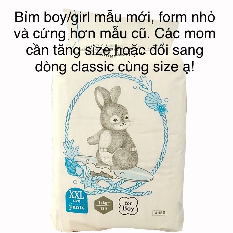 Combo 1Thùng 4b Bỉm Dán/Quần Momo Rabbit Nội Địa HÀN Quốc s36/M32/L30/L28/xl22/xxl18