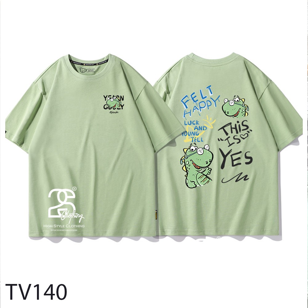 Áo Thun Tay Lỡ 2s Clothing Áo Phông Unisex Nam Nữ Cotton Oversize Form Rộng Giá Rẻ In Hình Khủng Long Siêu Cute TV140 | BigBuy360 - bigbuy360.vn