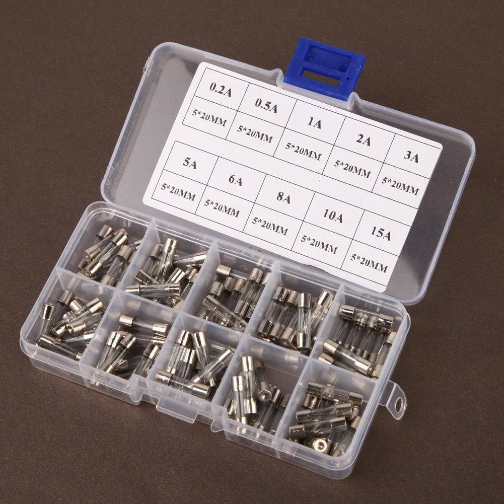 hộp 100 Cầu Chì Ống Thủy Tinh 5 * 20Mm
