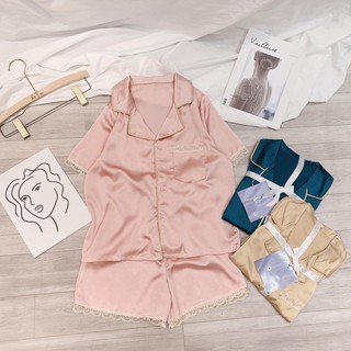BN132- BỘ LỤA ĐÙI PHỐI REN 3 MÀU