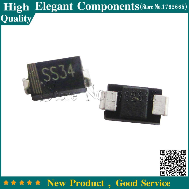 100 chiếc Diode Schottky 1N5822 ss34 do-214ac in5822 SMA