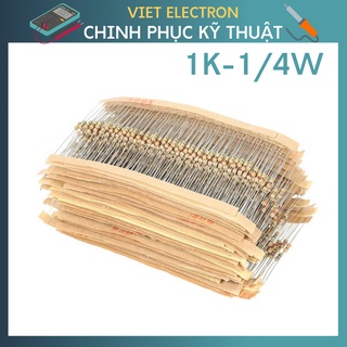 Điện trở 1k 1/4w túi 100c