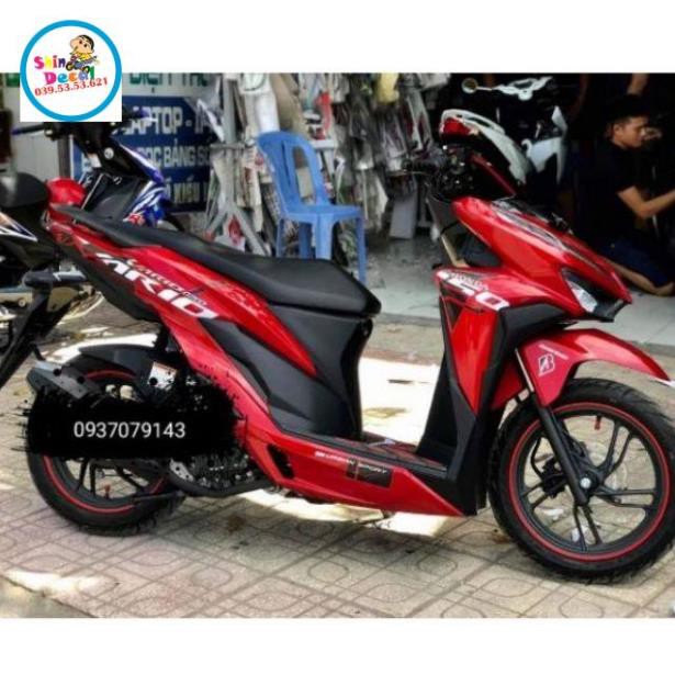 Tem rời Vario dán xe đỏ