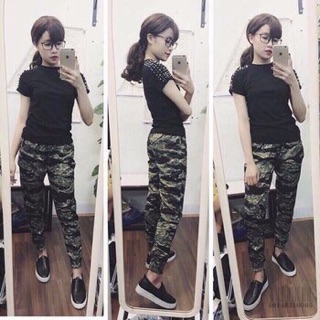 Quần joger kaki lính