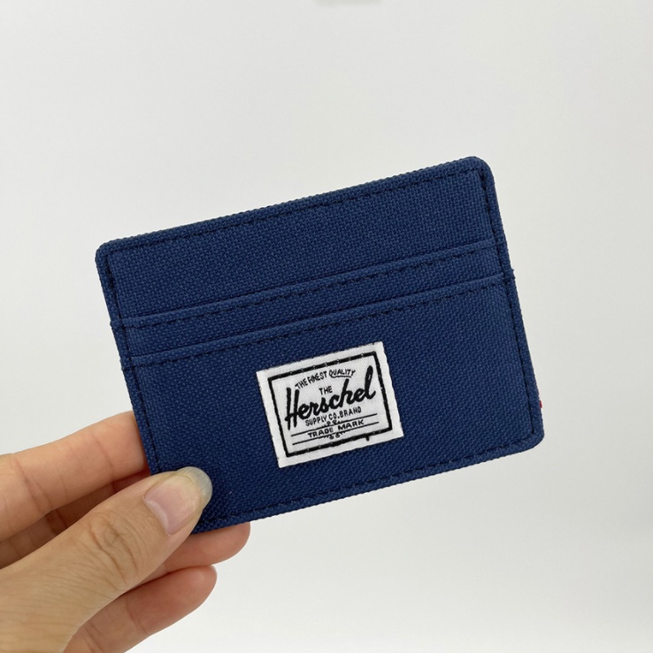 Ví đựng thẻ bằng vải kiểu ngang dành cho nam và nữ giới trẻ cầm tay siêu mỏng (5 màu)