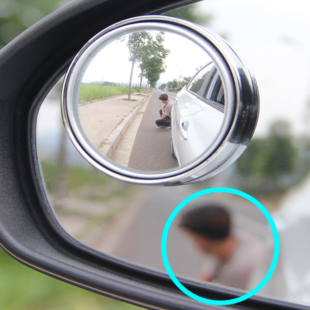 Pu Bộ 2 Gương Chiếu Hậu Góc Rộng 360 Độ Cho Xe Hơi