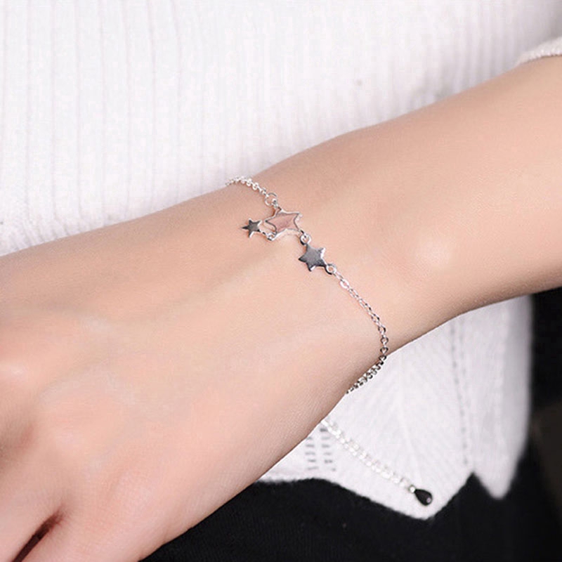 Vòng đeo tay thời trang mặt hình ngôi sao đáng yêu phong cách Hàn Quốc có thể tùy chỉnh thoải mái dành cho nữ