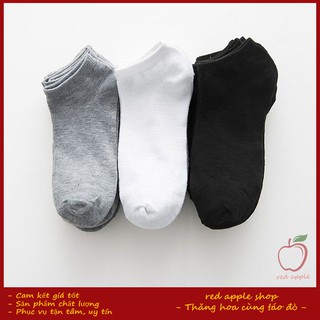 Tất nam nữ Cổ Ngắn Trơn - Tất giá rẻ - red apple shop