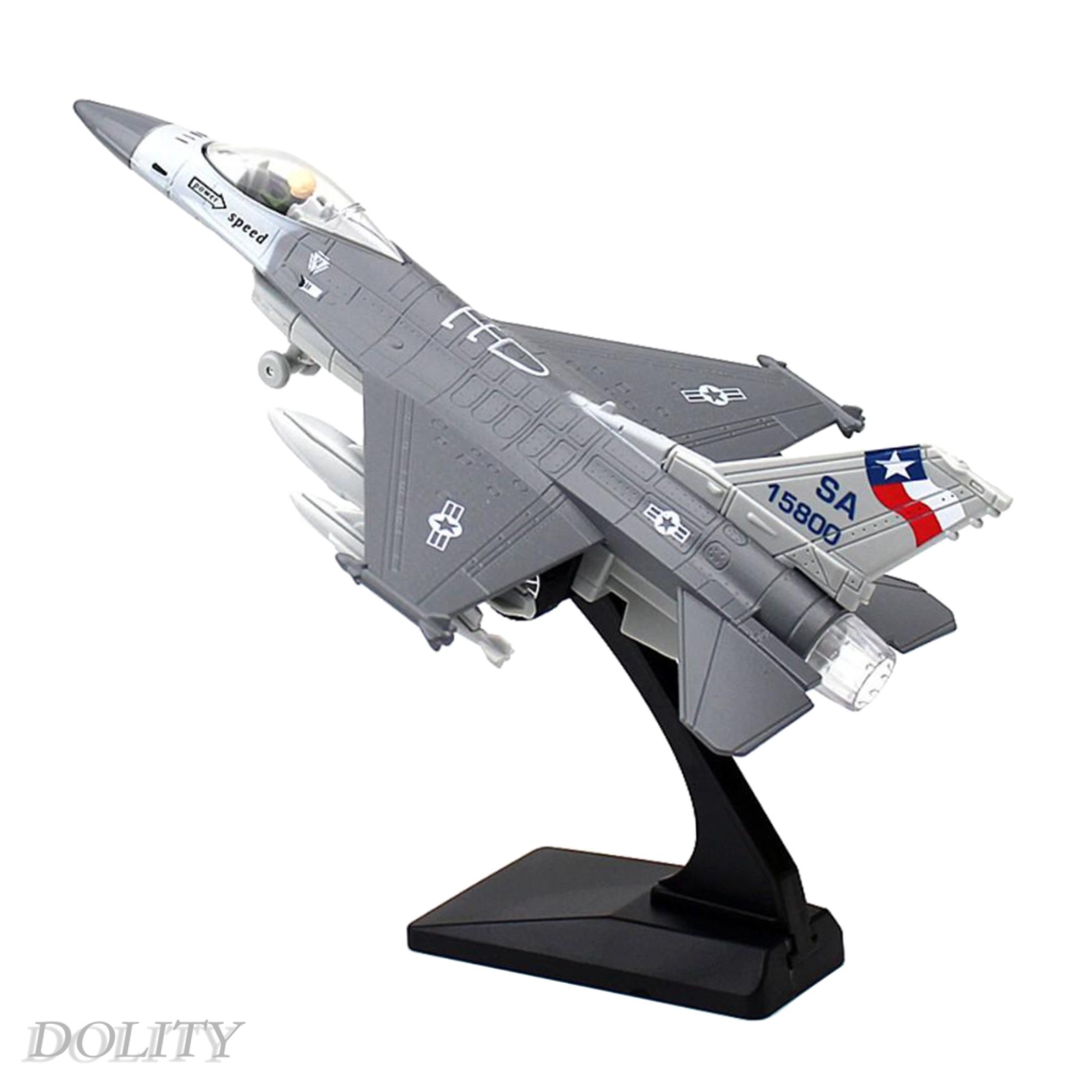 Mô Hình Máy Bay Chiến Đấu F-16 Tỉ Lệ 1: 100 Bằng Hợp Kim Kèm Giá Đỡ