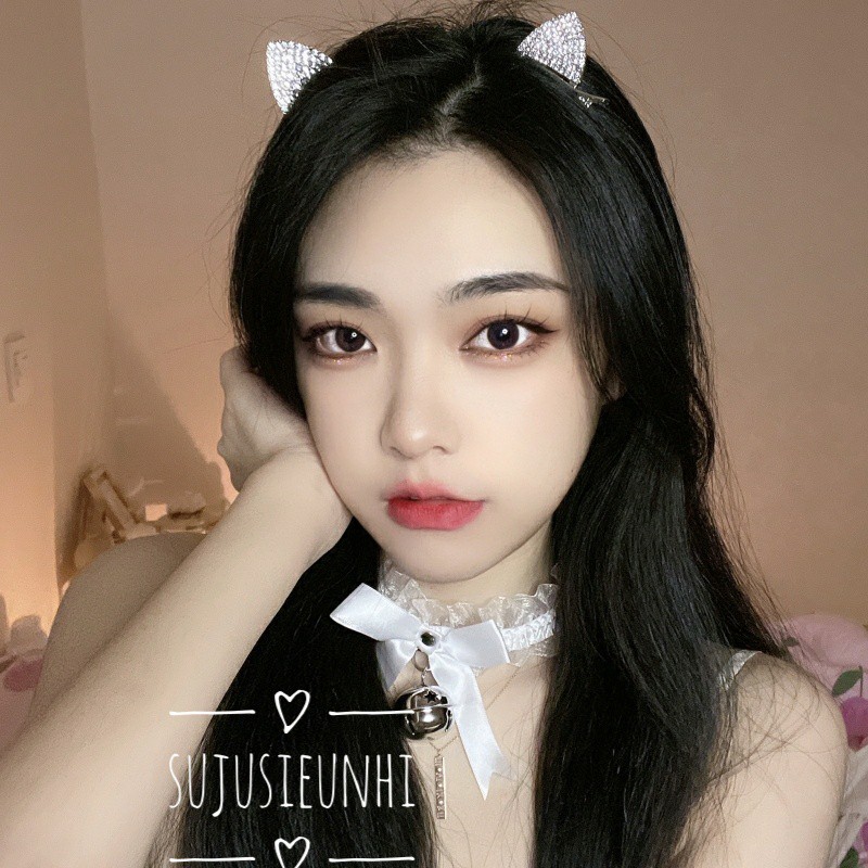 (3màu ) Vòng cổ choker nơ ren đính chuông cosplay mèo neko